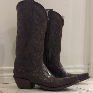 Size 9.5 Lucchese Saratoga Boots In Whiskey (Original Box And Original Receipt)